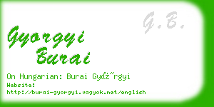 gyorgyi burai business card